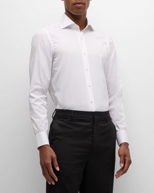 Men's Solid Cotton Sport Shirt