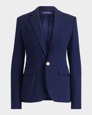 Parker Wool Crepe Single-Breasted Jacket