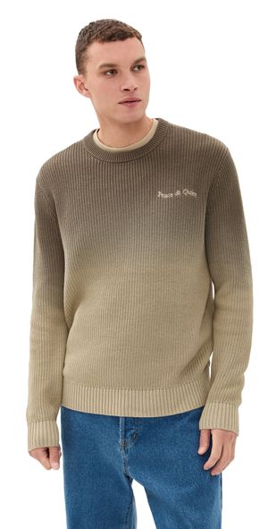 Museum of Peace and Quiet Wordmark Knit Sweater Brown M