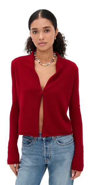 Guest in Residence Cashmere Stealth Cardigan Ruby S
