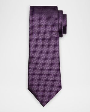 Men's Tonal Geometric Jacquard Tie