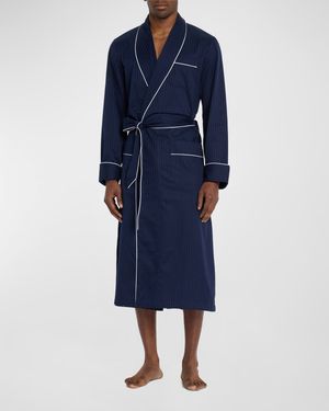 Men's Dotted Royal Robe w/ Piping