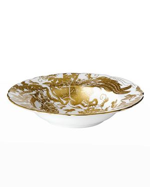 Gold Aves Rim Soup Plate