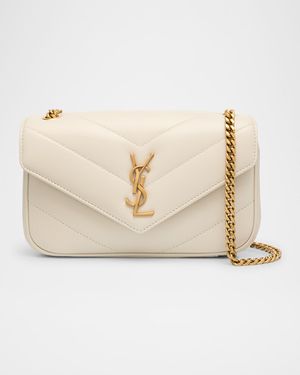Loulou Mini YSL Chain Crossbody Bag in Quilted Leather