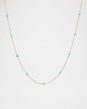 Cable Collectibles Turquoise Necklace, 36"L