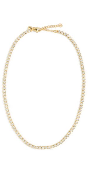Madewell The Tennis Collection Bezel Set Crystal Necklace Polished Silver One Size
