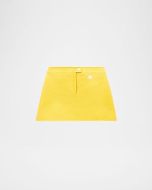 Textured Vinyl Mini Skirt