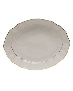 Golden Edge Oval Dish