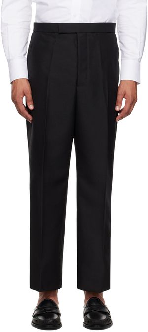 Thom Browne Black Backstrap Trousers