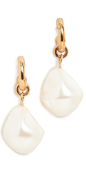 Jennifer Behr Perele Hoops Pearl One Size