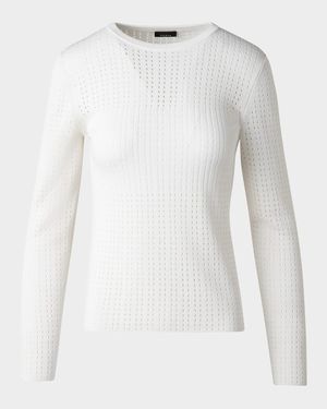 Fitted Ajoure Knit Sweater