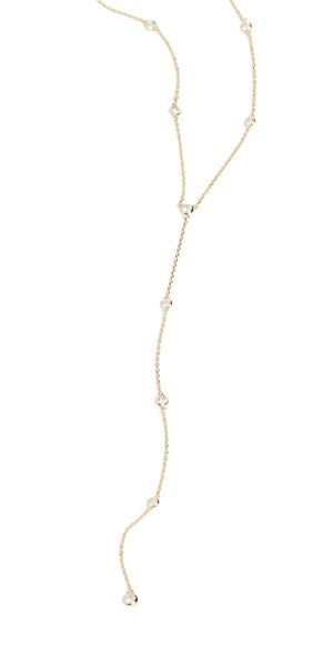 SHASHI Emily Lariat Necklace Gold One Size