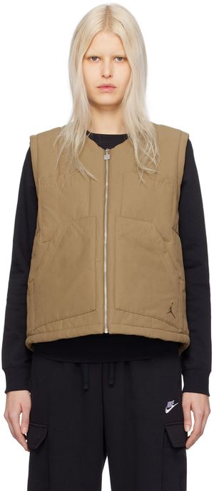 Nike Jordan Khaki Quilted Vest