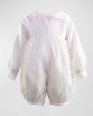 Girl's Long-Sleeve Cotton Babysuit, Size 3M-12M