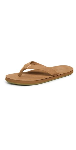 Hari Mari Fields Flip Flops Tan/Olive 10