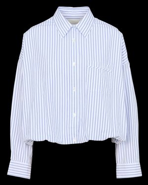 Bellerose - Chemise oversize en coton rayé - Taille L/XL - Bleu