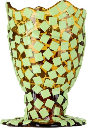 CORSI DESIGN Brown & Green Rock Vase