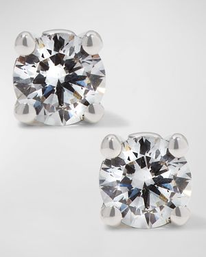 18k White Gold Diamond Stud Earrings