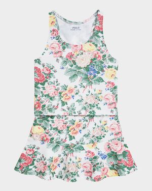 Girl's Floral-Print Two-Piece Set, Size 2-6X