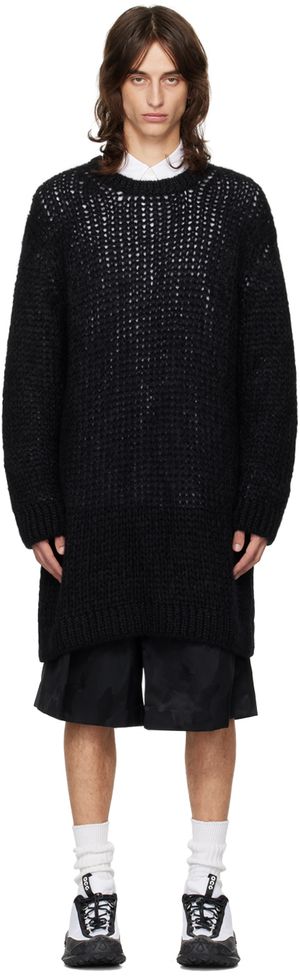 Comme des Garçons Homme Plus Black Mohair Sweater