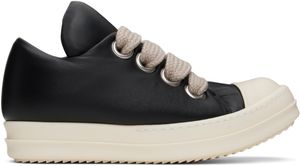 Rick Owens Baskets basses noires à laçage surdimensionné - Hollywood