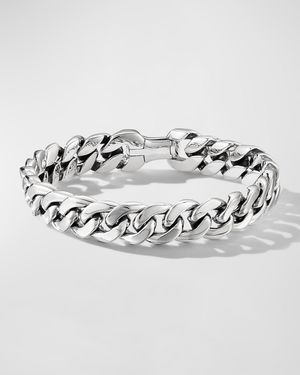 Men's Curb Chain Bracelet in Sterling Silver, 11.5mm, 7.5"L