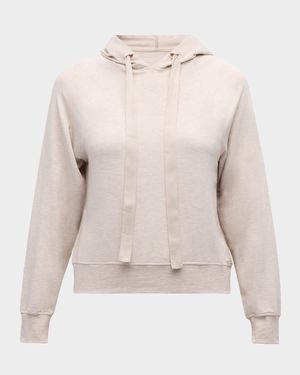 French Terry Hoodie with Grosgrain Trim