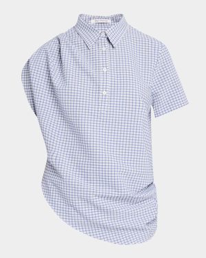 Ruby Draped Plaid Shirt