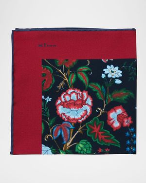 Men's Silk Large Paisley Pocket Square