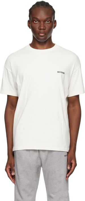 We11done T-shirt blanc à écusson