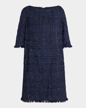 Linton Metallic Tweed Shift Dress