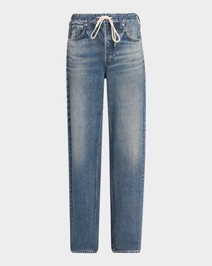 Miramar Terry Drawstring Wide-Leg Jeans