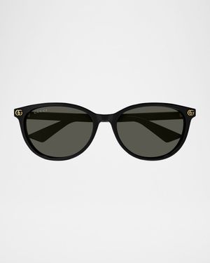 GG Logo Round Acetate Sunglasses