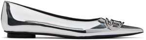 Diesel Silver D-Venus Ballerina Flats