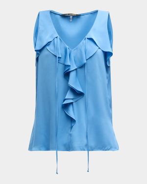 Demy Sleeveless Ruffle Blouse