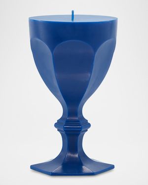 Harcourt Goblet Candle, Blue