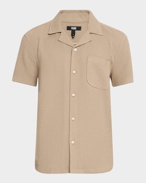 Men's Agoura Cotton Waffle Short-Sleeve Shirt