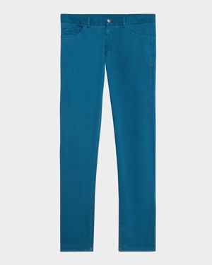 Men's Cashmere-Cotton Slim 5-Pocket Pants