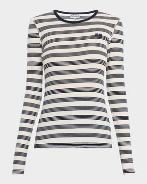 Stripe Soft Cotton Long Sleeve T-Shirt