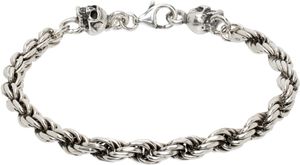 Emanuele Bicocchi SSENSE Exclusive Silver Skull Bracelet