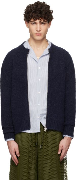 Paloma Wool Navy 'Plaisir' Zip Sweater