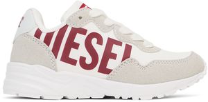 Diesel Kids White & Red S-Star Light Lc Sneakers