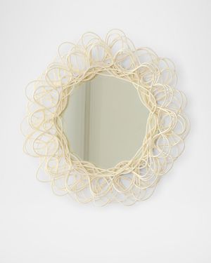 Wicker Woven Mirror
