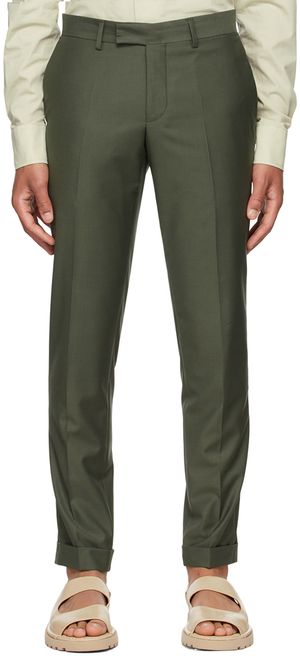 Lukhanyo Mdingi SSENSE Exclusive Green Wool Trousers
