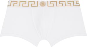 Versace Underwear White Greca Border Boxer Briefs