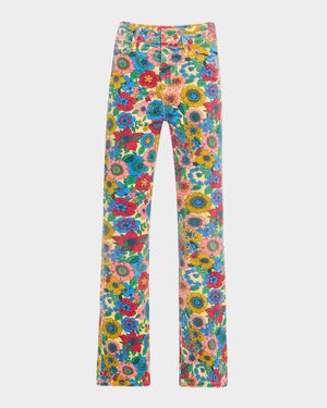 The High-Waisted Weekender Skimp Floral Jeans