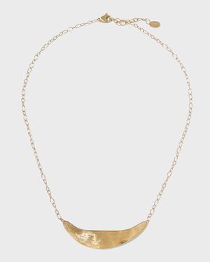 18K Lunaria Yellow Gold Half Collar Necklace
