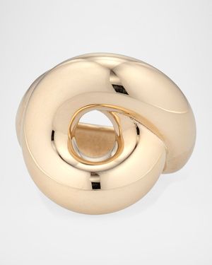 9K Yellow Gold Tarallo Statement Ring