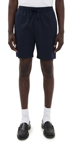 Les Deux Otto Cotton Shorts 6.25 Dark Navy L