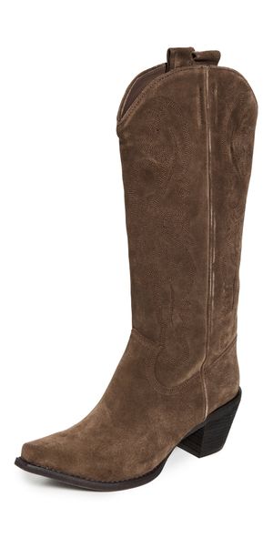 Jeffrey Campbell Rancher K Boots Brown Suede 9.5